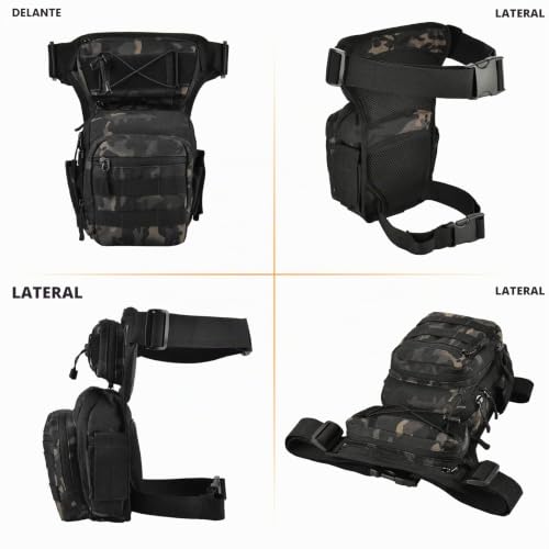 Miniatura 2 de Huntvp Bolsa De Pierna Bolsa Táctical Militar Impermeable Para Correr Senderismo Ciclismo Camping Caza, Tipo 2-Camuflaje