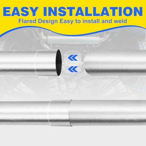 Piclafe 3 Inch Exhaust Pipe, 3'' Mild Steel Straight DIY Custom Mandrel Exhaust Pipe, 50 Inch Length, 3'' OD Mandrel Straight Pipe by Piclafe - Used condition - Image 7
