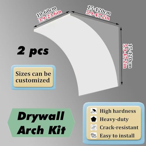 Arco de puerta personalizable de espuma densa con borde pintable semicircular 3