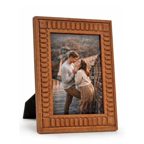 Folkulture 5x7 Picture Frame with Plexiglass | Wooden Graduation Picture Frame for Home Décor, Wall Mounting or Tabletop Vertical & Horizontal Display | Father's Day & Graduation Gifts