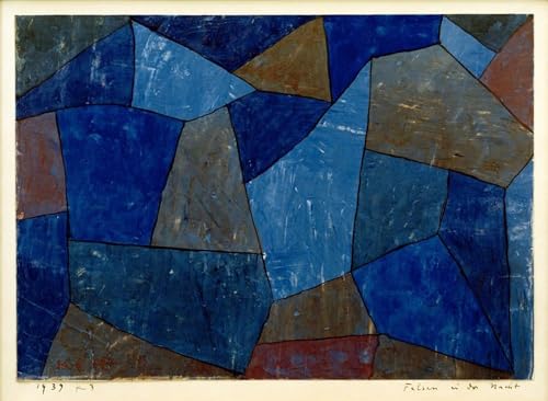 Impression d'affiches Paul Klee Toile Rochers dans la nuit Affiche Art Portrait Décoration Mural 60x90cm