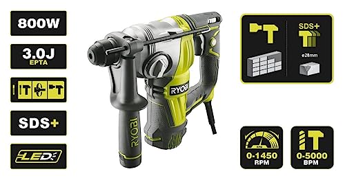 Perforateur SDS+ Ryobi 800W RSDS800-KC avec burinage et coffret