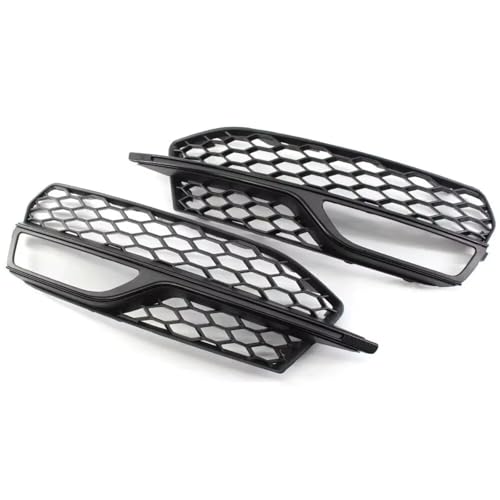 Rejilla de panal para luz antiniebla de A3 S3 2014-2016, cubiertas de parachoques delantero par