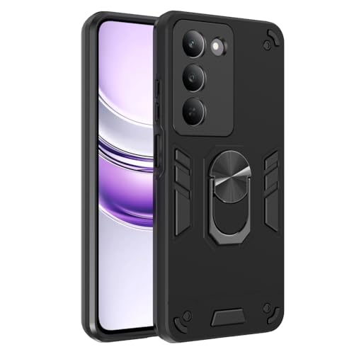 Image of NDCOM for Realme 14x 5G Mobile Cover Case| Realme P3x 5G Back Cover | Realme Narzo 80x 5G Back Cover for Enhanced Protection and Style | Ring Holder Case