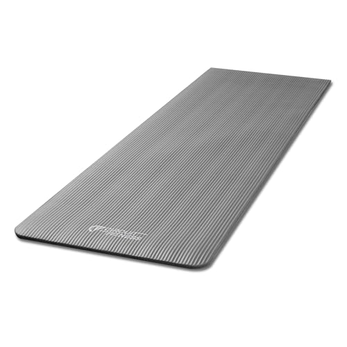 Circuit Fitness by Marcy 1/2-inch (12mm) Extra Thick Multi-Purpose Exercise Yoga Mat with Carrying Strap - Slate Gray