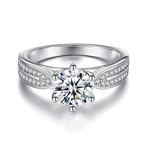 VIKI LYNN Engagement Rings for Women 1.5ct Round Brilliant Cut CZ 925 Sterling Silver Wedding Anniversary Ring2