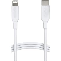 Amazon Basics Cavo USB-2.0 da tipo C a Lightning (certificato MFi), 0.9 m, Bianco