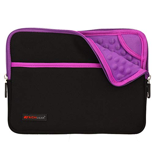 TECHGEAR-Funda-Protectora-de-Neopreno-Delgada-Cremallera-con-al-Interior-de-Burbujas-Anti-Golpes-Carcasa-para-Nuevo-Apple-iPad-97-iPad-Pro-11-iPad-Pro-105-iPad-Air-Air-2-iPad-4-3-Purpura