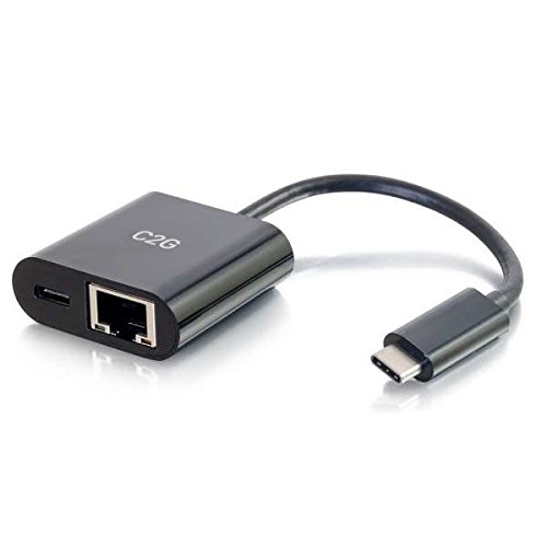 C2G Adattatore USB-C a Ethernet con alimentazione Delivery - Nero - Adattatore di rete - USB-C - Gigabit Ethernet x 1 - Nero