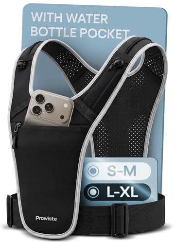Image of Prowiste Running Vest L-XL with Phone Pocket - Reflective Jogging Gilet