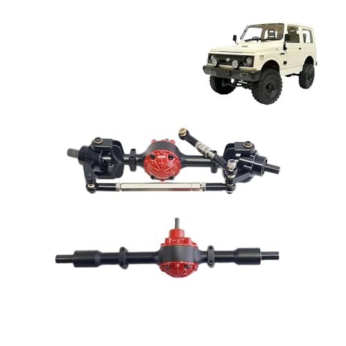 RSプロダクト WPL Metal Differential Gear Kit [C74 Jimny Exclusive] Front Rear Axle Upgrade Parts RS Product Suzuki JA11 Off-Road RC Car 4WD Authentic Performance Toy C74-JM60 (Black)