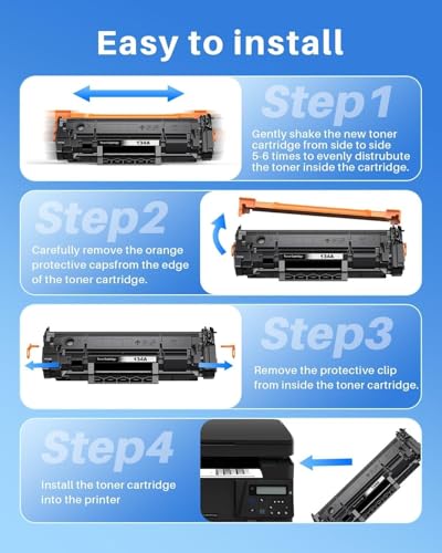 Image of 134A Black Toner Cartridge with Chip Compatible for HP W1340A M234dw M209dw | High Yield 134A W1340A 134X Toner Work for HP LaserJet Pro M209dw M234dw M234sdw M234sdn Ideal for home & office (2 Pack)