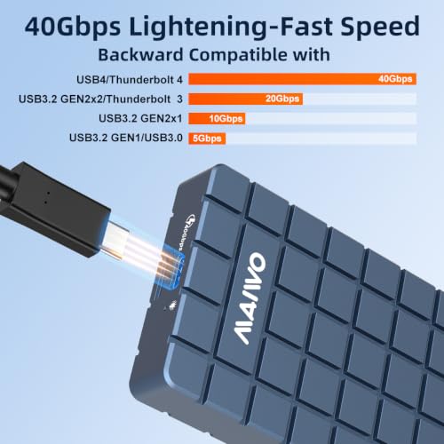 Caja Externa MAIWO M.2 NVMe SSD USB4 40Gbps Aluminio miniatura 2