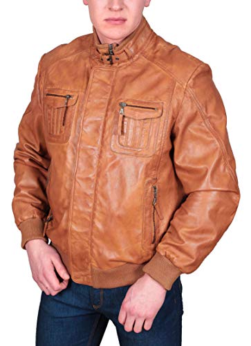 Fermeture à glissière blouson veste de cuir homme souple contre le froid