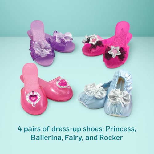 Image of Melissa & Doug Dress-Up Shoes Set for Kids (4 Pairs) - Step In Style! High-Heeled Role Play Shoes - Pretend Play Costume Accessories for Toddlers & Preschool Ages 3+