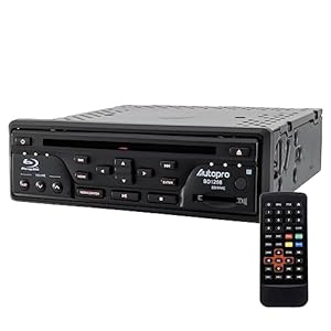 Autopro BD1208 In Dash One Din size Blu-Ray DVD Player without AM/FM radio, Black