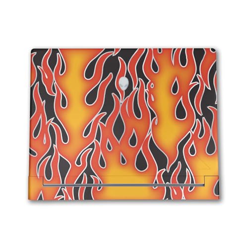Image of Laptop Skin Compatible with Alienware X16 R2 (2024) - Hot Flames - Premium 3M Vinyl Protective Wrap Decal Cover - Easy to Apply | Crafted in The USA by MightySkins