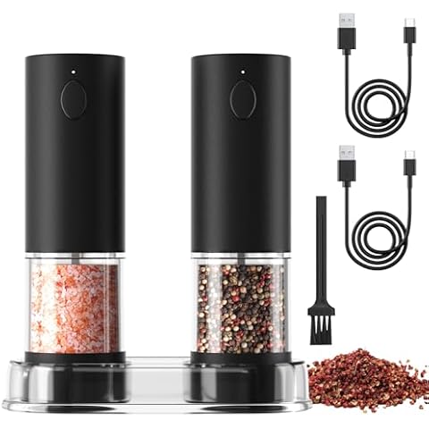 COKUNST USB Rechargeable Pepper and Salt Grinder Set Cover