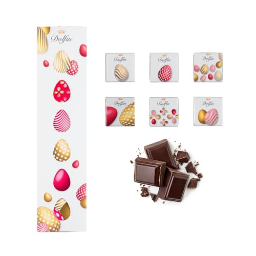 Dolfin® | Surtido de 18 chocolates Carré Pascua | Estuche de chocolate, leche y fondant, 6 sabores en caja de regalo, 1 x 81 g