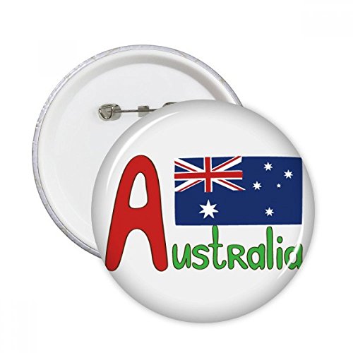 Badge de l'Australie XXL rond multicolore parfait pour personnaliser votre sac à dos de voyage