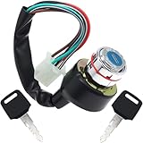 Amavoler 6 Wires Key Ignition Switch Replacement Parts Fit for Kazuma Meerkat 50cc Falcon 90cc 110cc 125cc RedCat Roketa Chinese ATV Go Karts Etc.