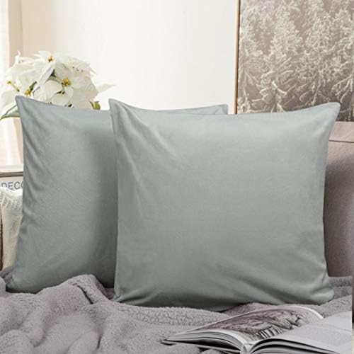 NTBAY 2 Pack Zippered Velvet Standard Pillowcases, Super Soft and Cozy Luxury Fuzzy Flannel Pillow Cases with Zipper, 50x75 cm, Navy