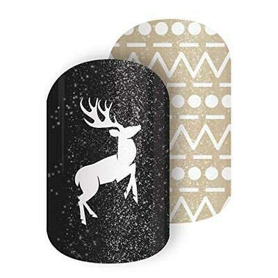 Dash Away - Jamberry Nail Wraps - Half Sheet - Reindeer Christmas Holiday