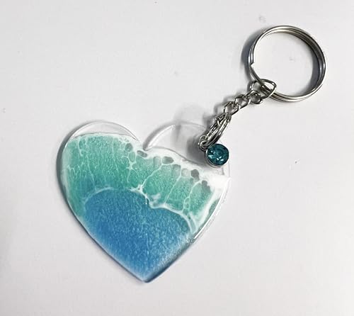 波アートキーホルダー