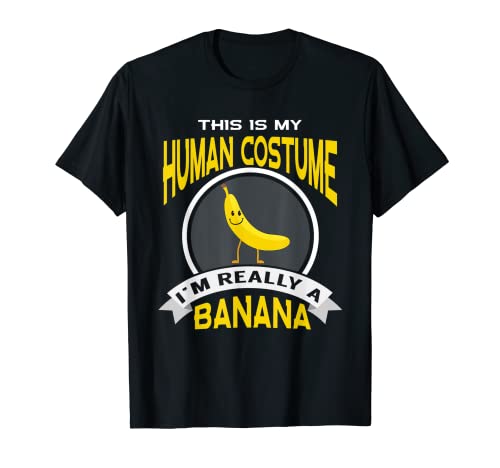 T-shirt con scritta in inglese «This Is My Human Costume Maglietta