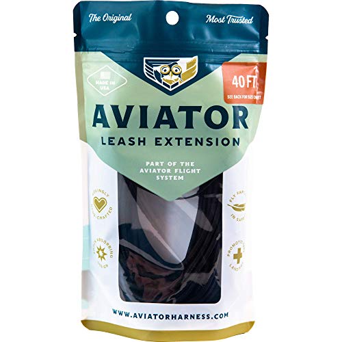 The Aviator Bird Harness Leash Extension: 40 foot/12 Meter for Medium or Larger Aviator Harness
