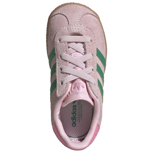 Adidas Orininals Gazelle - Girls' Toddler (JP7138, Clear Pink/Court Green/Gum)4