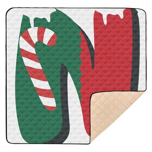 Christmas Ornaments N - Tapete acolchado suave para gimnasio y actividades para el suelo, tapete acolchado ligero para bebé pequeño, 50 x 50 pulgadas