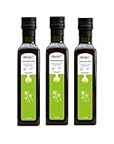 HerbBio Schwarzkümmelöl 750ml(3X250ml) gefiltert, schonend kaltgepresst in Rohkostqualität, 100% naturrein und naturbelassen, Frischegarantie: täglich mühlenfrisch.