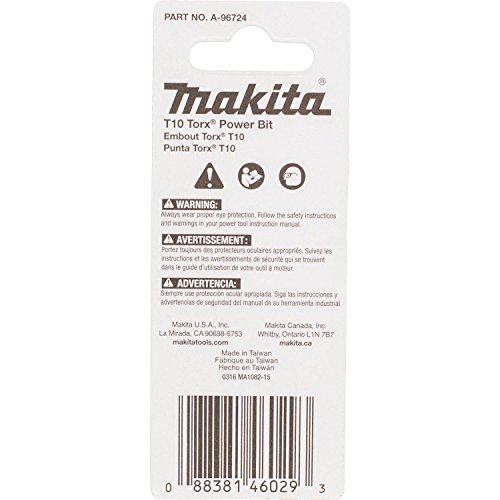 Makita A-96724 Impactx T10 Torx 2″ Power Bit, 2 Pack