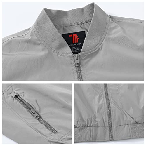 Image of Gopune Men's Windproof Bomber Jacket Lightweight Windbreaker Outdoor Golf Fashion Coat