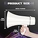 MyMealivos 35 Watt Power Portable Megaphone Speaker PA Bullhorn with Detachable Handheld Microphone, Built-in Siren, USB Flash Drive & 240S Recording (White)