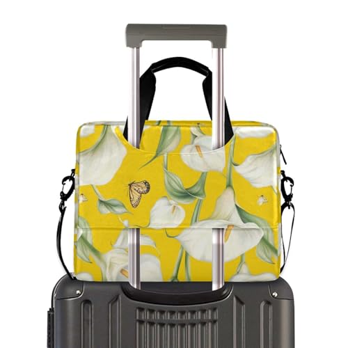Bolsa portátil para laptop 15.6 pulgadas con asas y correa amarilla miniatura 4