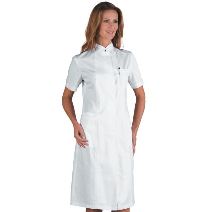 I.sacco Camice Medico Mezza Manica PONZA da Donna in 100% Cotone (Bianco)