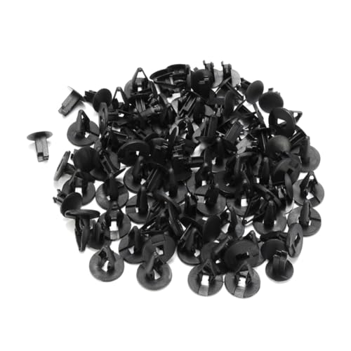 IMIKEYA 50 piezas Clips de Nylon para Automóvil Sujetadores Tipo Push para Paneles de Puerta Parachoques y Guardabarros Resistentes y Fáciles de Instalar Compatibles Mayoría de Coches