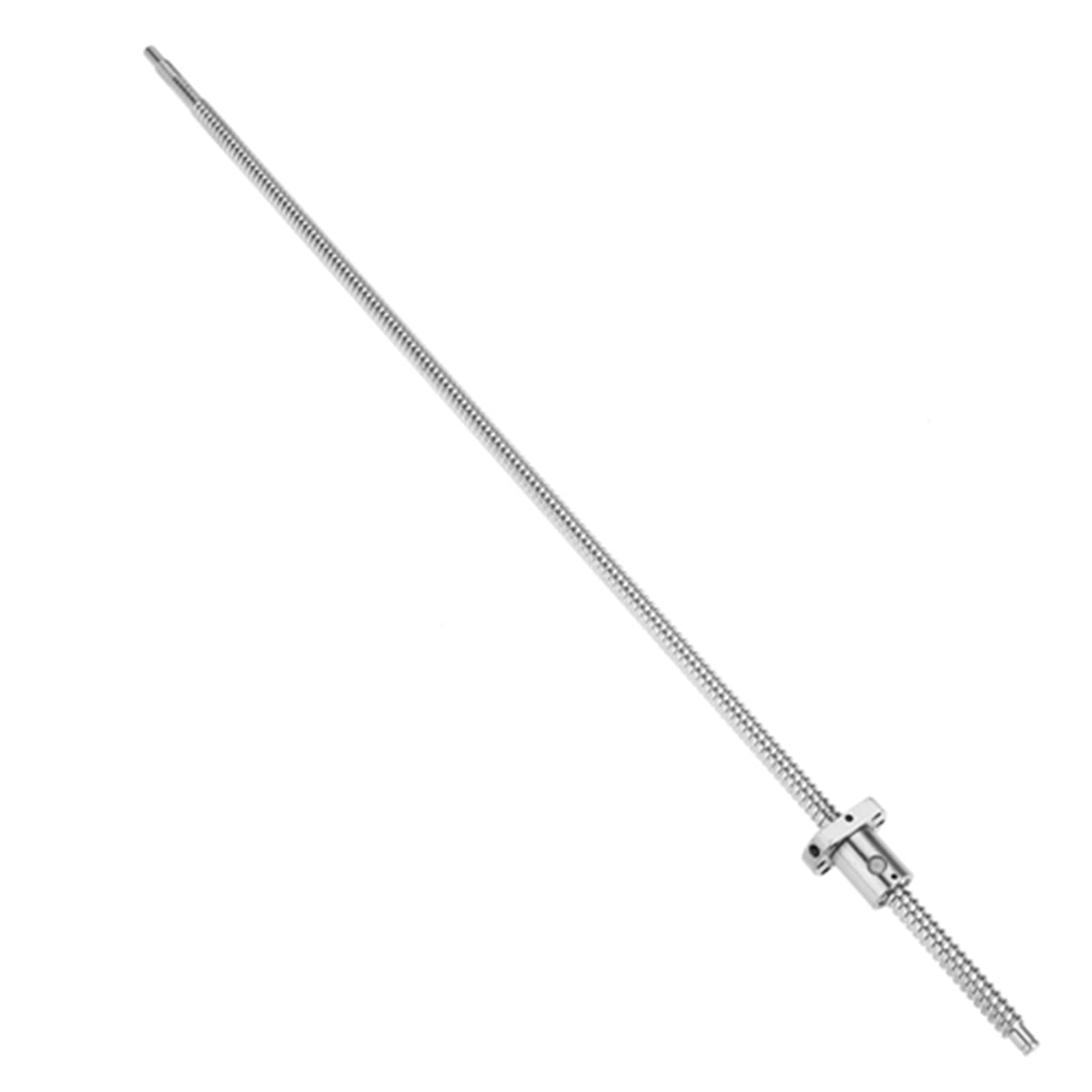 Jeffergarden Husillo de Bolas Enrollado SFU1204 de 12 Mm, Productos de Movimiento Lineal con Tuerca de Bolas, Husillo de con Movimiento de Alta Eficiencia, 700 Mm de Longitud, Plateado, Baja