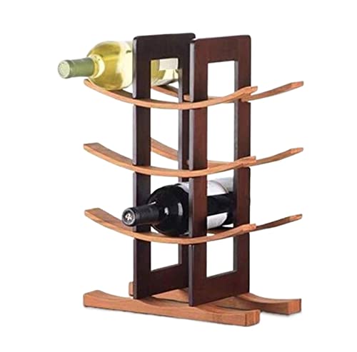 Soporte para botellas de vino de bambú para 9 botellas miniatura 1
