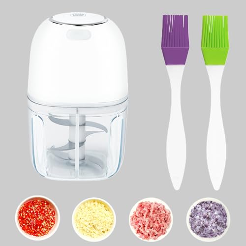 Pequena Picadora Electrica de Alimentos Sin Cable Bateria Recargable, Mini Robot de Cocina,...