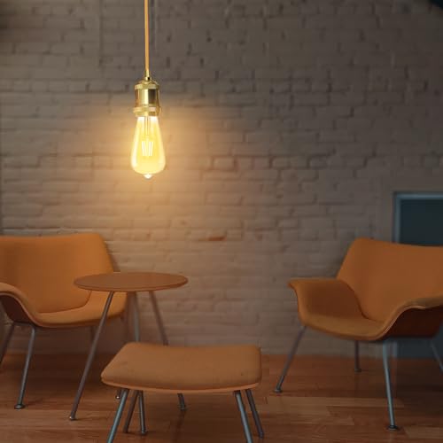 Lámpara colgante E27 de oro francés LEDSone con cable de 1m 6