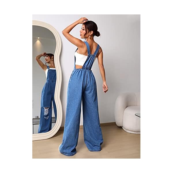 MakeMeChic-Womens-Ripped-Loose-Baggy-Denim-Overalls-Sleeveless-Wide-Leg-Jeans-Pants-Romper-Jumpsuit-Medium-Wash-S MakeMeChic Women's Ripped Loose Baggy Denim Overalls Sleeveless Wide Leg Jeans Pants Romper Jumpsuit Medium Wash S
