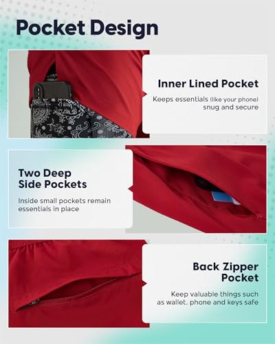 Image of maamgic Mens Workout Shorts 2 in 1 Stretch 5 inch / 7 inch Gym Shorts Running Shorts with Compression Liner Zip Pocket