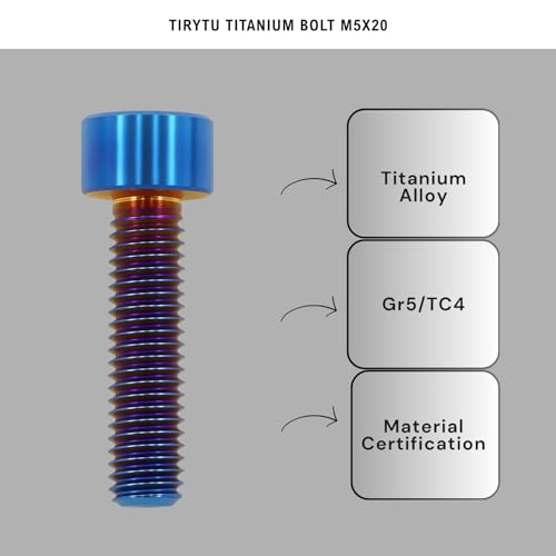 Image of Titanium Bolts M5x20, Burnt Blue, 6PC