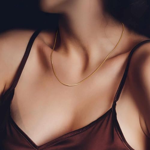 GYUYCW 14K Gold Necklaces for Women 0.8/1/1.2mm Gold Box Chain Necklace for Women Box Chain for Men Delicate Square Links Dainty Chains Necklace for Womens Modern Style (1mm, 16, Inches) by GYUYCW - Image 8