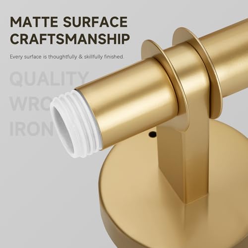 Image of Gold Wall Sconce, Modern Bathroom Sconces Wall Lighting Vanity Light Fixtures with Clear Crystal, Hardwired Brushed Brass Wall Mount Lights for Living Room Corridor Mirror Bedroom Stairs