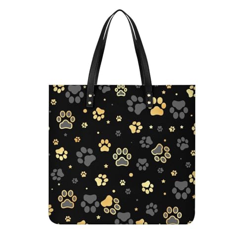 Tote bag patte de chien en or pour femme, votre compagnon de voyage parfait