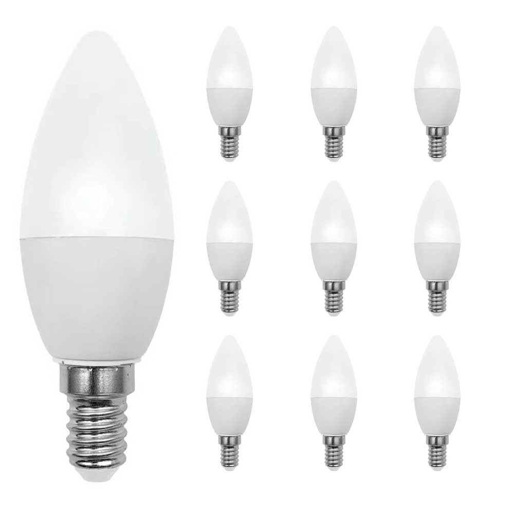 Paquete de 5/10 Bombillas Led E14 de 5 W para Candelabro, Equivalente a 50 W, 5000 K, 5 W, 500 Lúmenes, Bombillas Led de Luz Diurna para Ventilador de Techo, Bombillas Led de Bajo Consumo/Wa